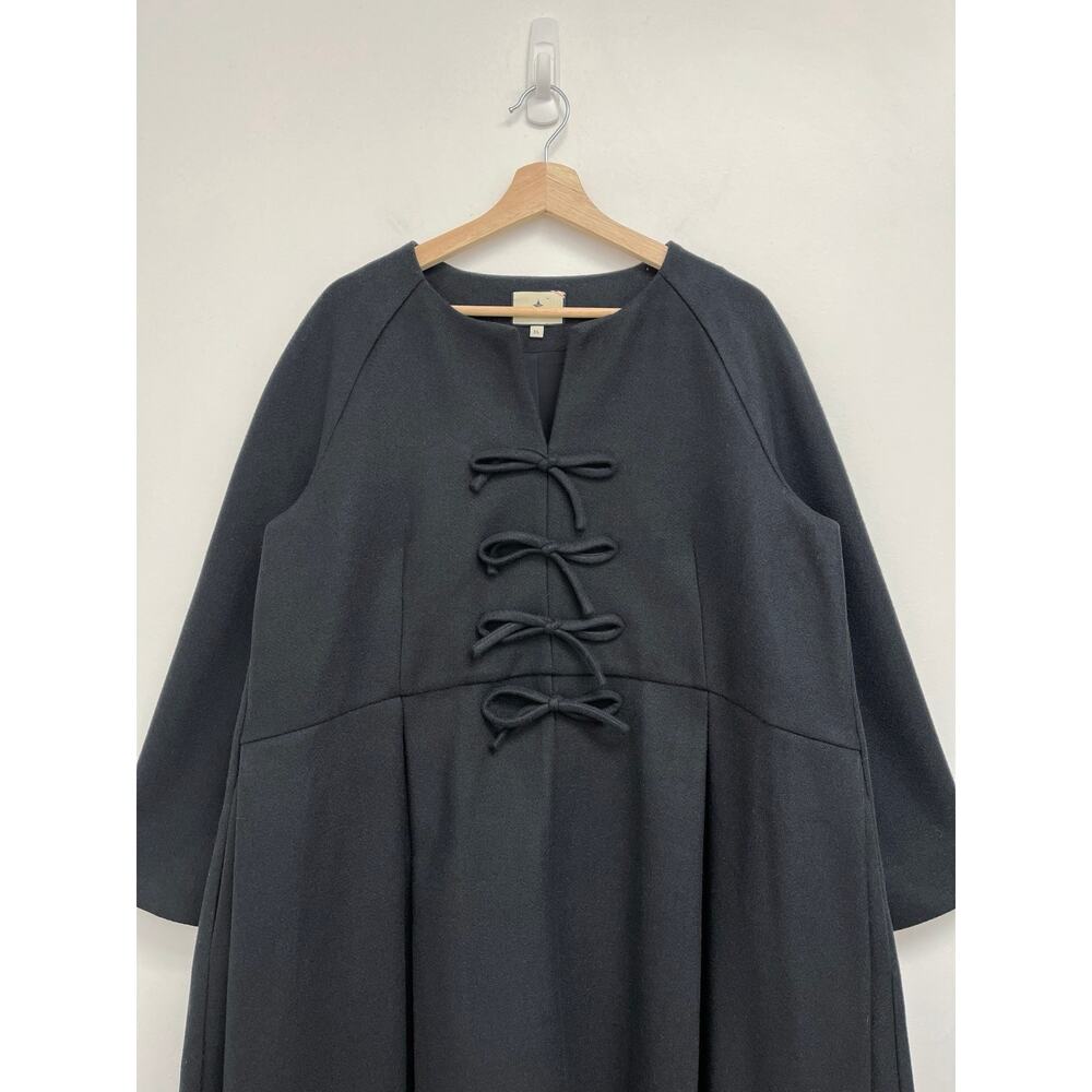 Tuckernuck Blair Bow Coat Dress Classic Timeless Pleated Mini Party Festive XL - Picture 4 of 10